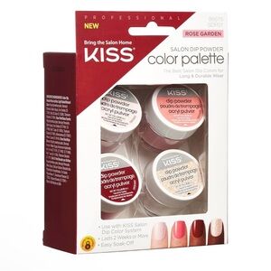 KISS 4x Salon Dip Color System Pink Red Nude Gold “Rose Garden” Dip Powders Set